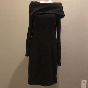 Off shoulder sweater dress